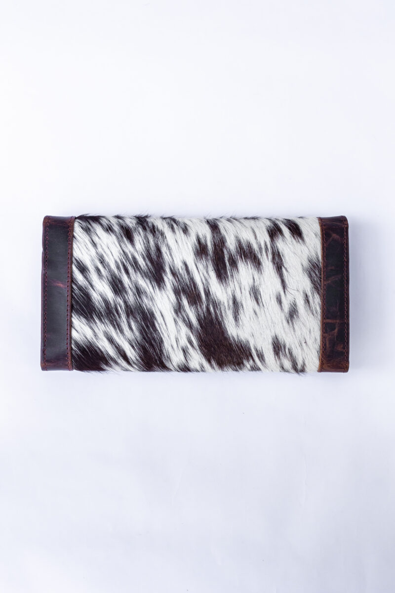 Goat Fur & Buffalo Leather Western Clutch