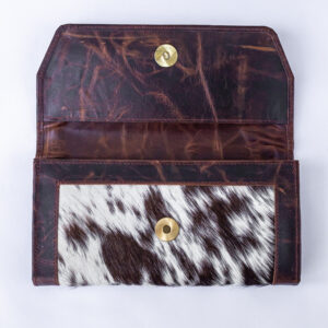 Goat Fur & Buffalo Leather Western Clutch