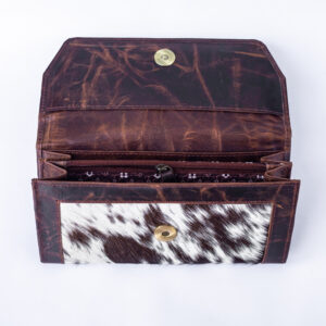 Goat Fur & Buffalo Leather Western Clutch