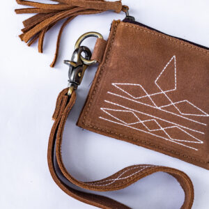 Hand-Stitched Western Leather Utility Pouch