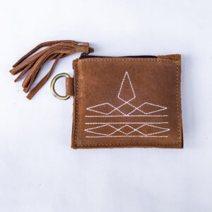 Hand-Stitched Western Leather Utility Pouch
