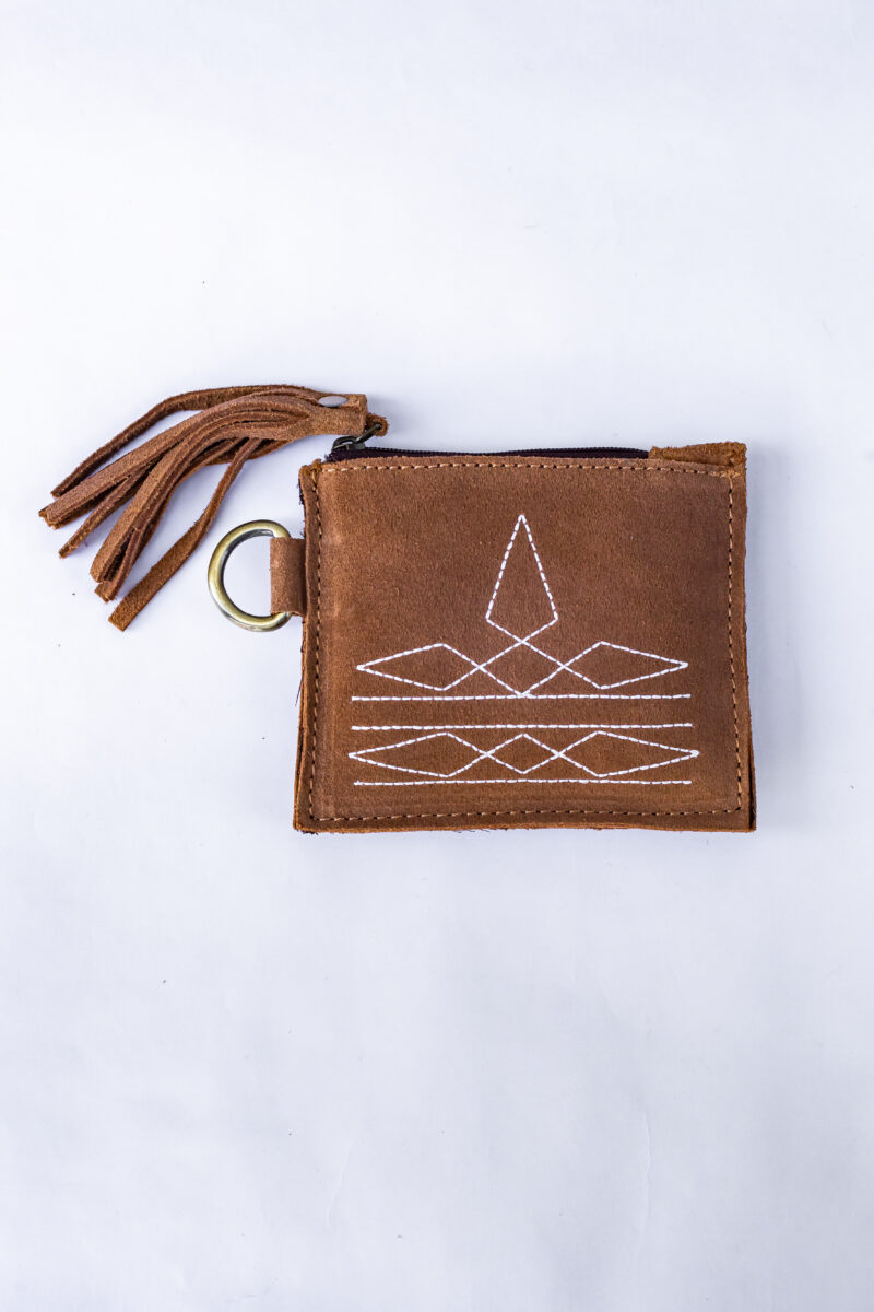 Hand-Stitched Western Leather Utility Pouch