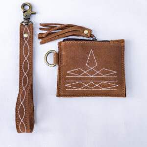 Hand-Stitched Western Leather Utility Pouch
