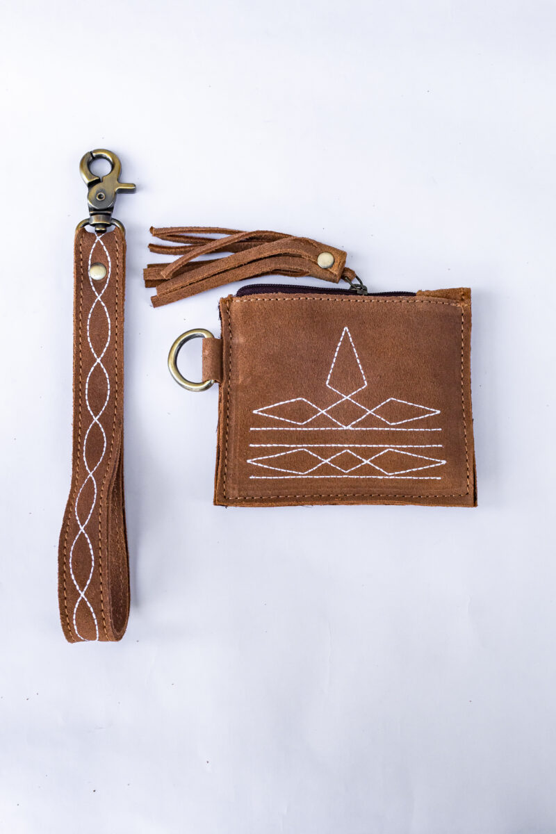 Hand-Stitched Western Leather Utility Pouch