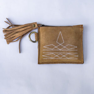 Hand-Stitched Western Leather Utility Pouch