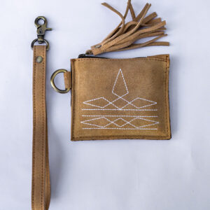 Hand-Stitched Western Leather Utility Pouch