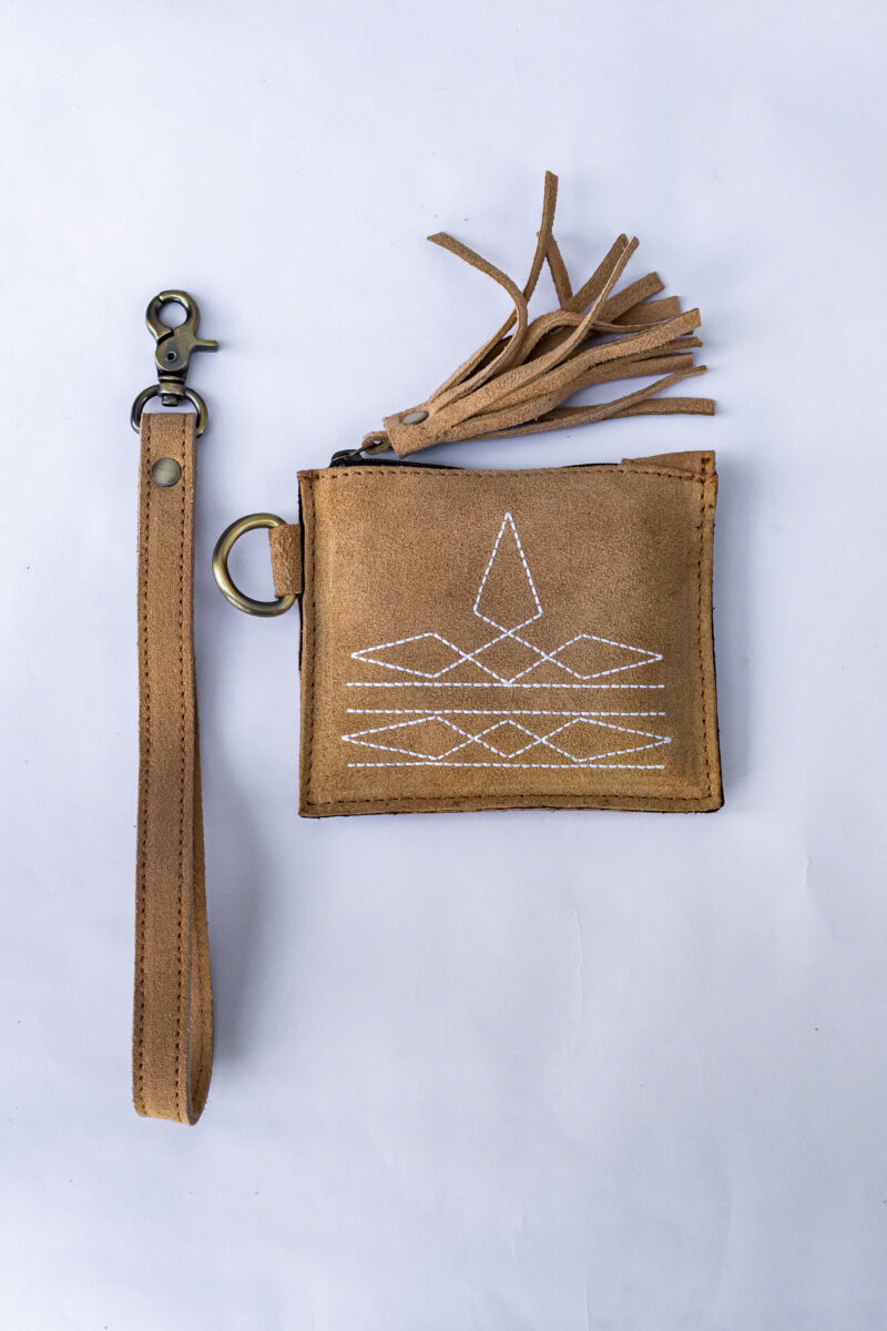 Hand-Stitched Western Leather Utility Pouch
