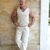 Raw Cotton V-Neck Vest