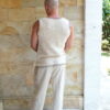 Raw Cotton V-Neck Vest