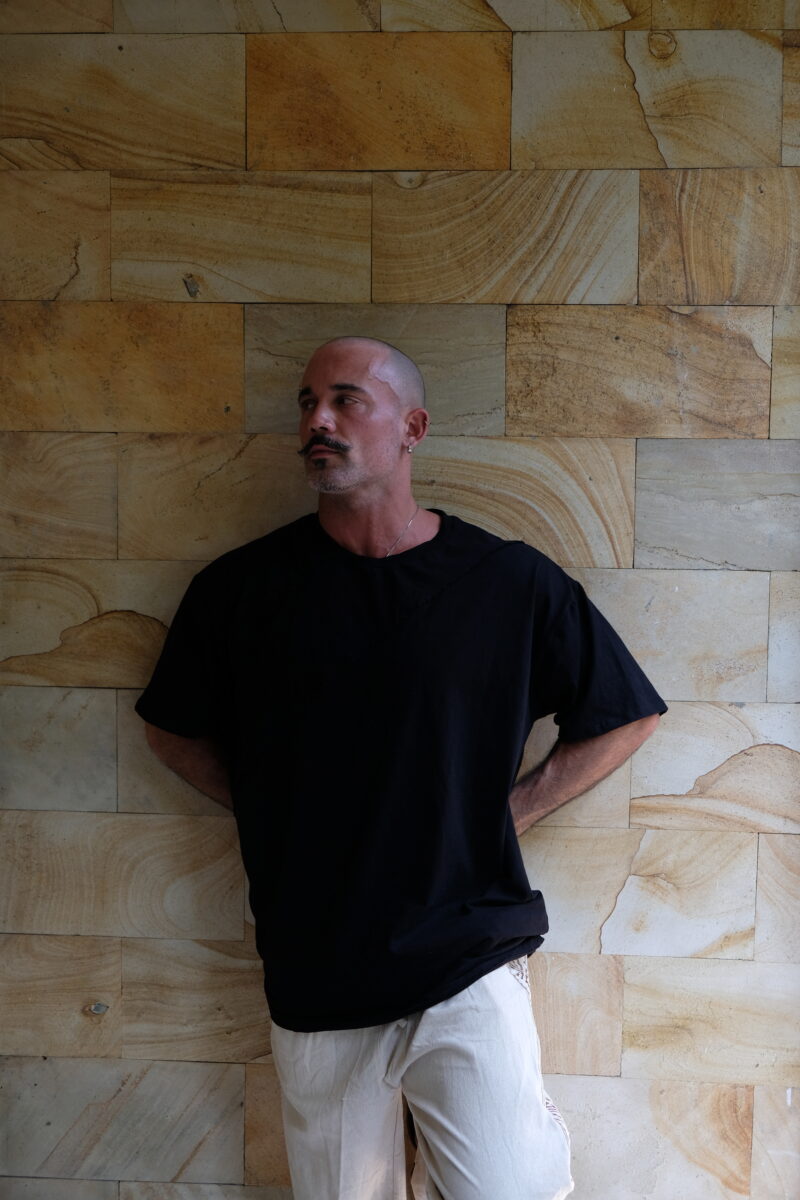 Black Deconstructed Oversized T-Shirt