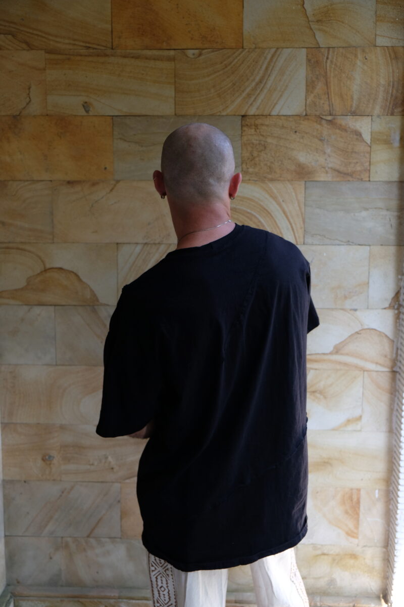 Black Deconstructed Oversized T-Shirt