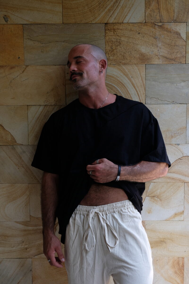 Black Deconstructed Oversized T-Shirt