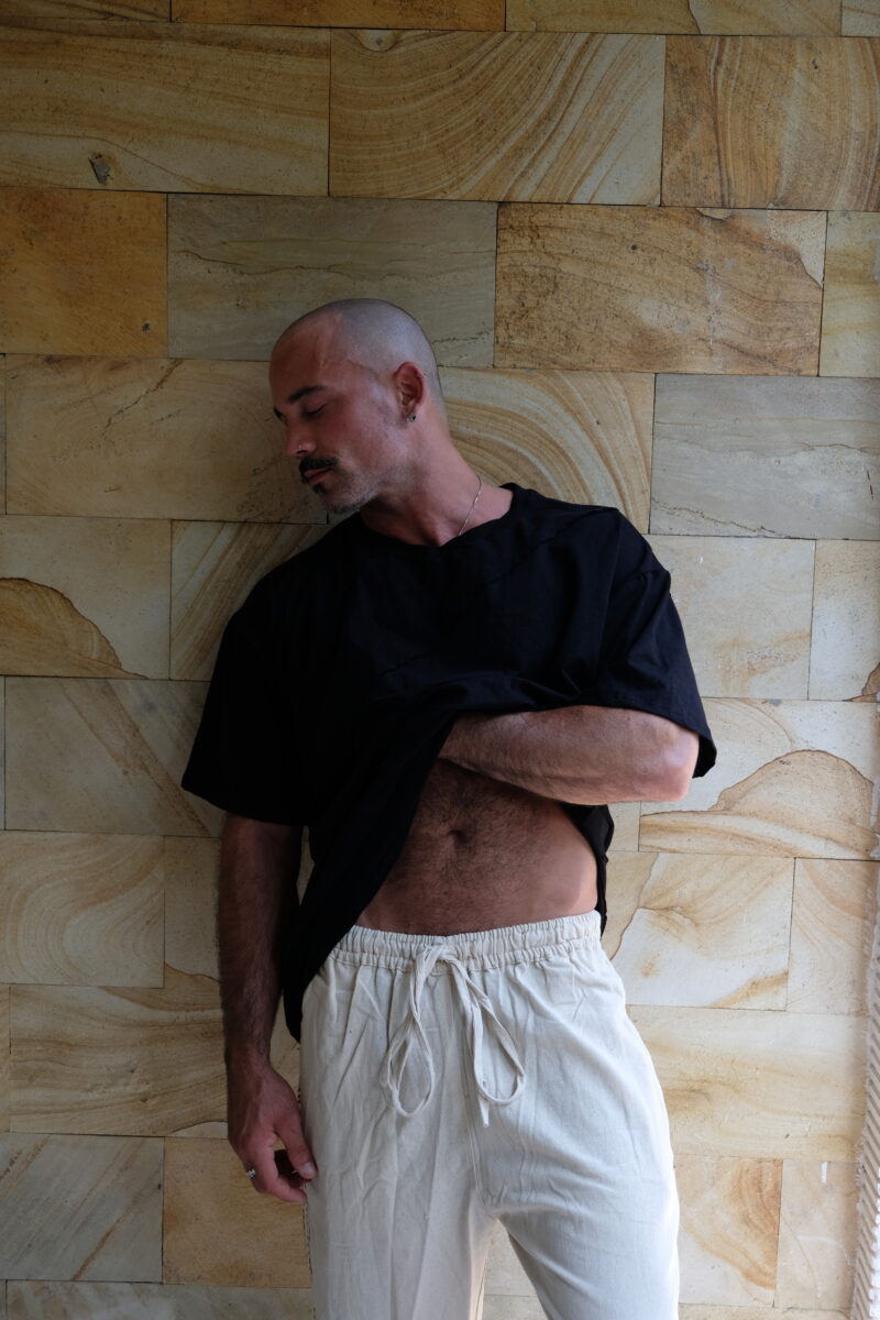 Black Deconstructed Oversized T-Shirt