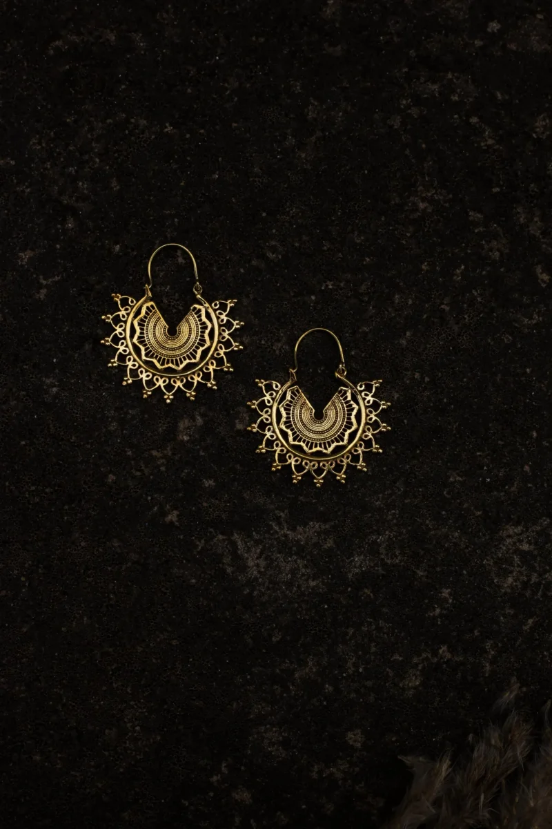 Antique Geometric Hoop Earrings