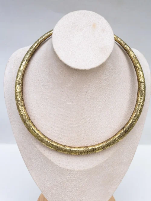 Engraved Gold-Tone Choker