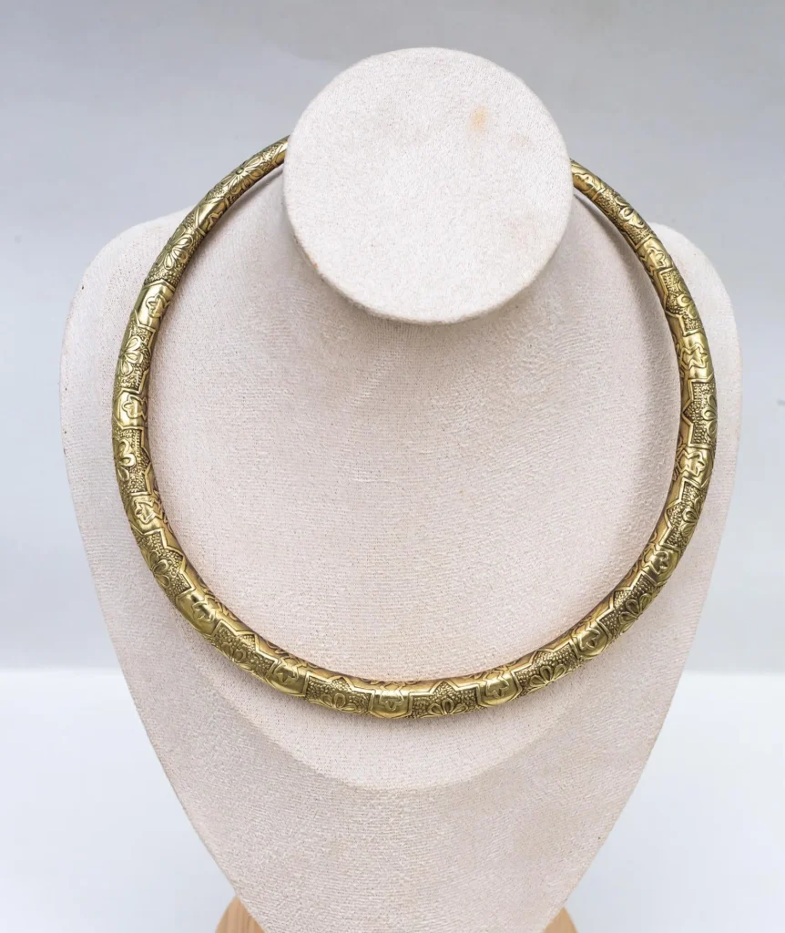 Engraved Gold-Tone Choker