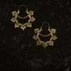Antique Gold Fan Drop Earrings