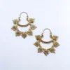 Antique Gold Fan Drop Earrings