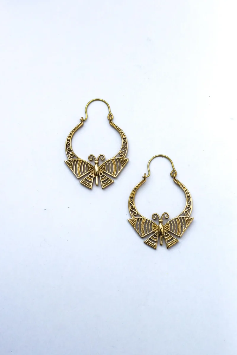 Butterfly Hoop Earrings