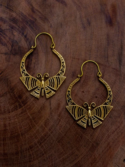 Butterfly Hoop Earrings