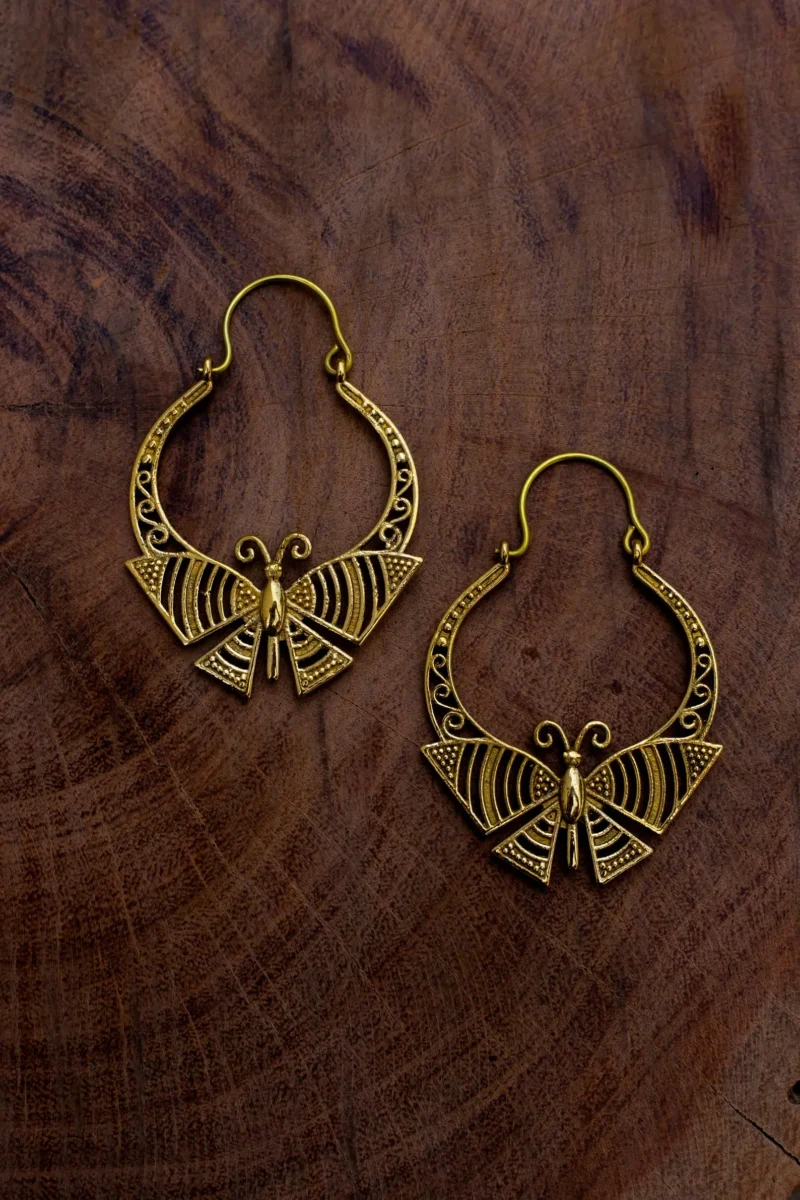 Butterfly Hoop Earrings