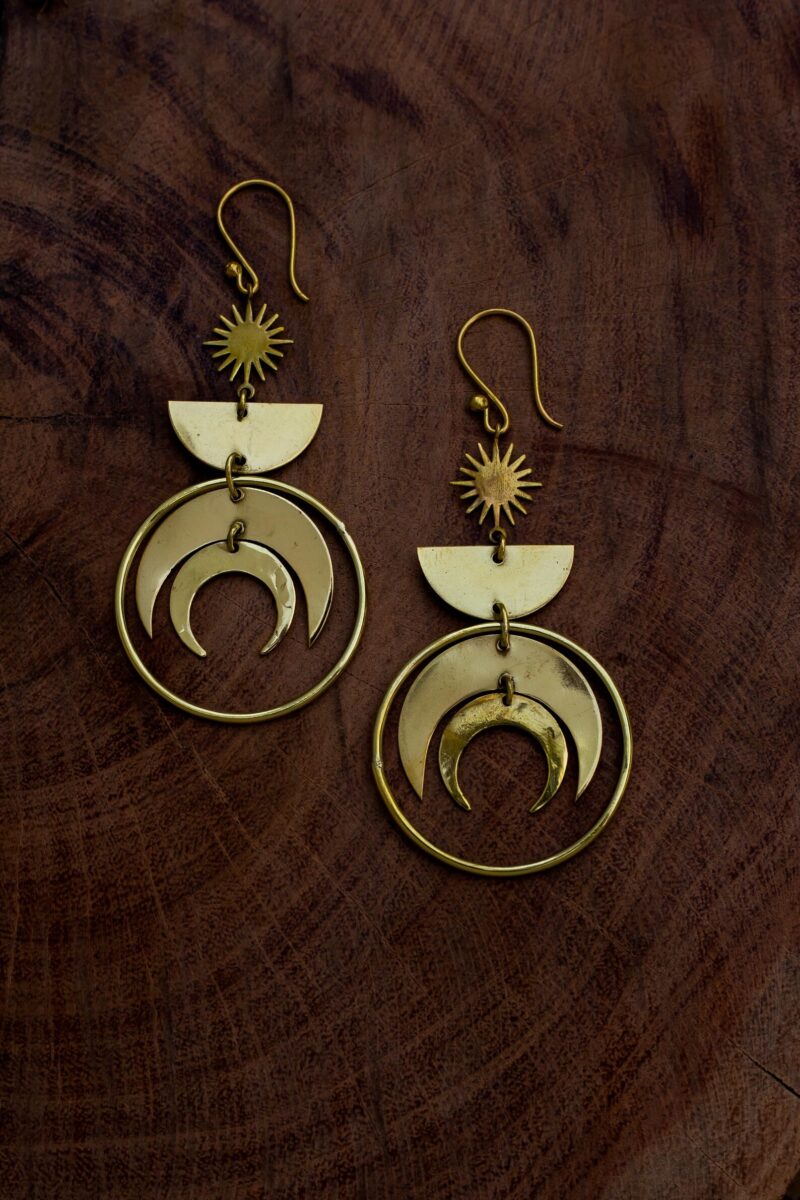 Celestial Sun Moon Earrings