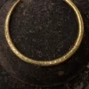 Floral Engraved Brass Torque