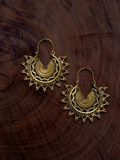Antique Geometric Hoop Earrings