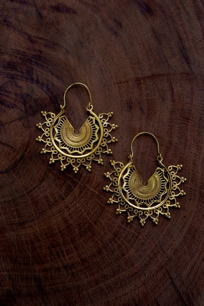 Antique Geometric Hoop Earrings