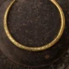 Floral Engraved Brass Torque
