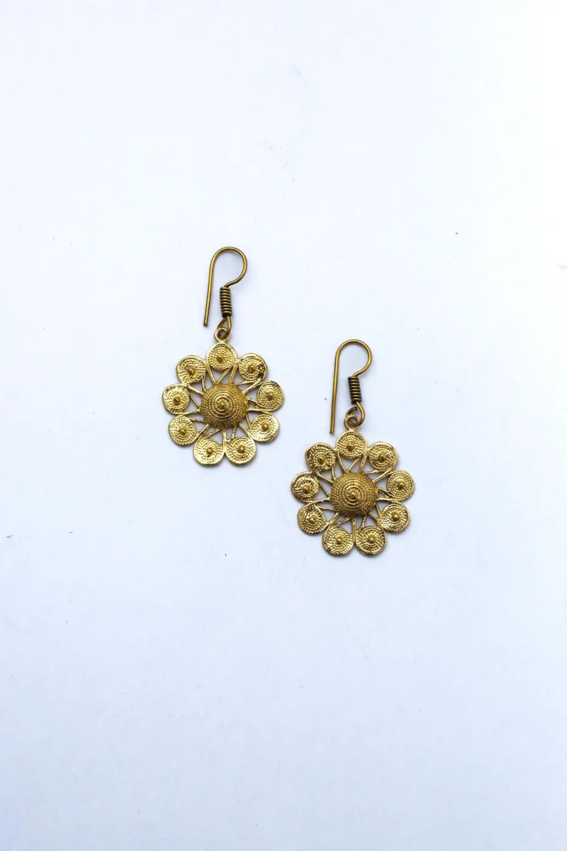 Sunburst Flower Earrings