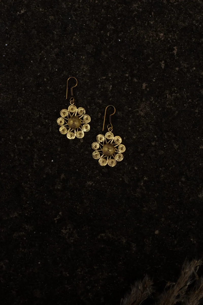 Sunburst Flower Earrings