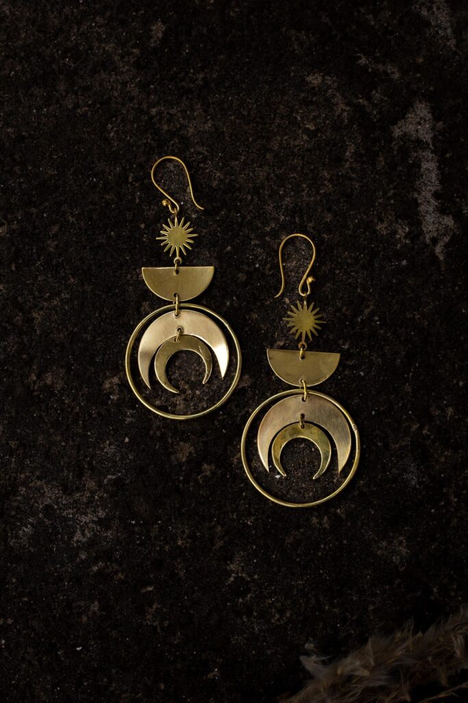 Celestial Sun Moon Earrings
