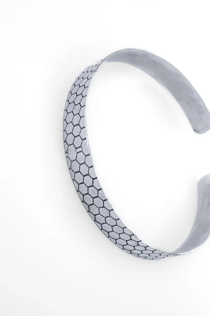 Brass Honeycomb Cuff Necklace