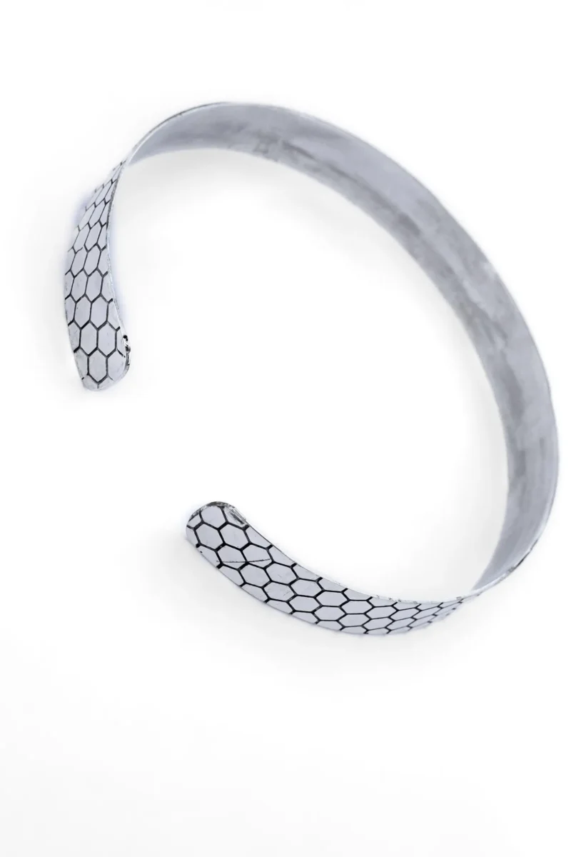 Brass Honeycomb Cuff Necklace