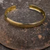 Brass Torque Textured Cuff Necklace