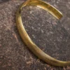 Brass Torque Textured Cuff Necklace