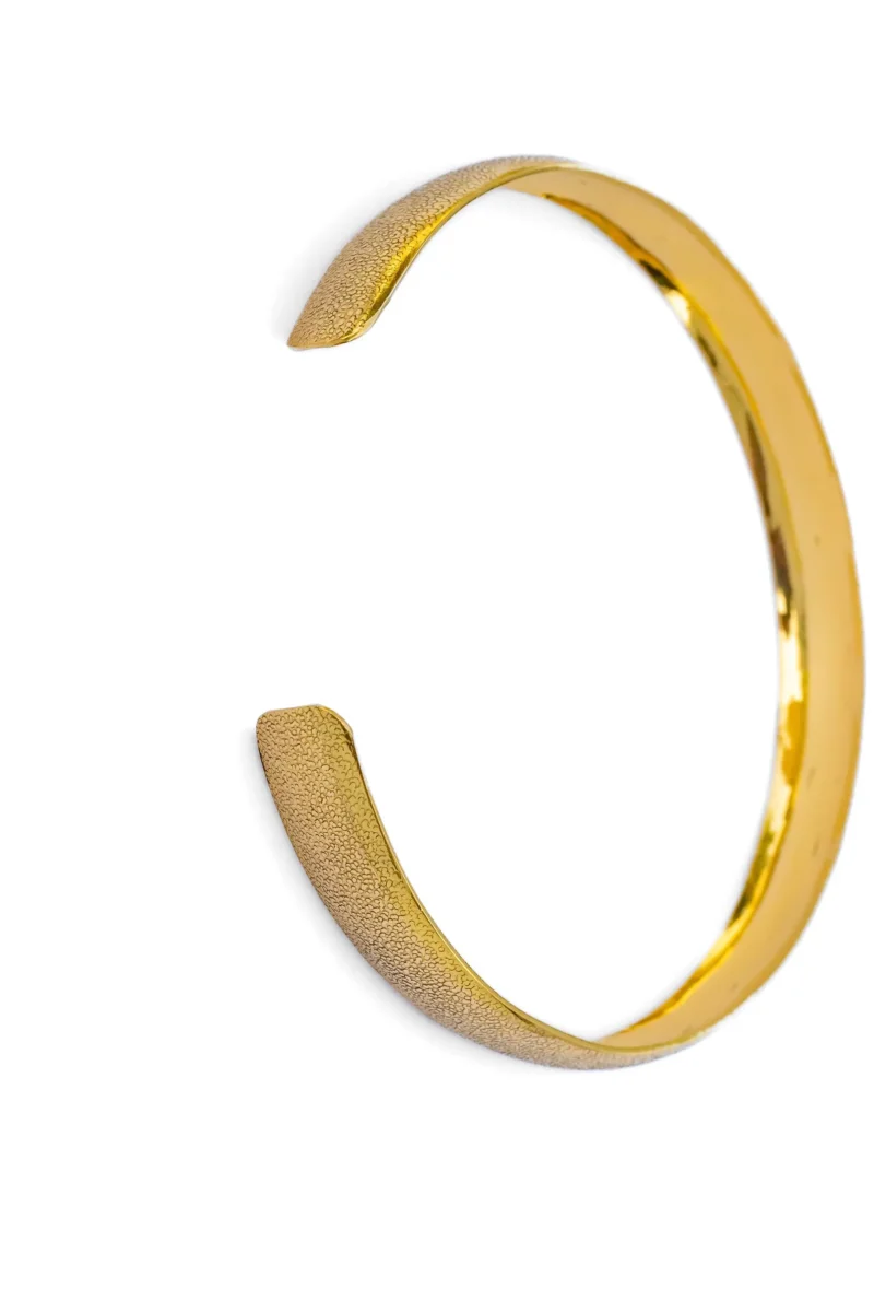 Brass Torque Textured Cuff Necklace