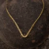 Engraved V-Line Necklace