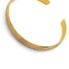 Brass Torque Textured Cuff Necklace