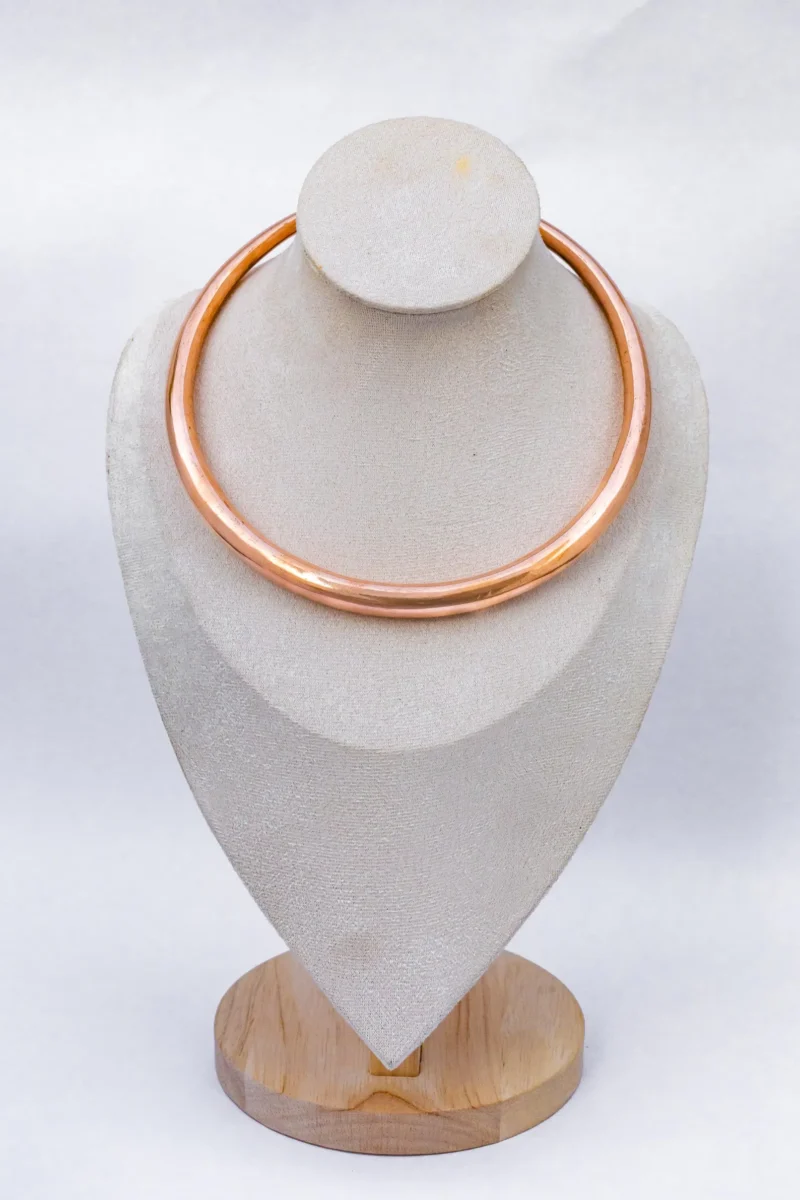 Collier de couple en cuivre poli