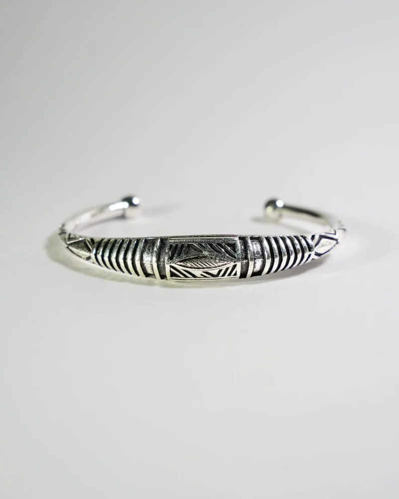 Geometric Silver Cuff Bracelet