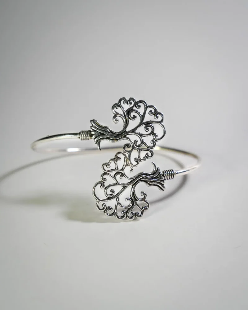 Tree of Life Silver Cuff Bracelet