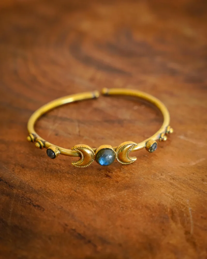 Triple Labradorite Cuff Bracelet