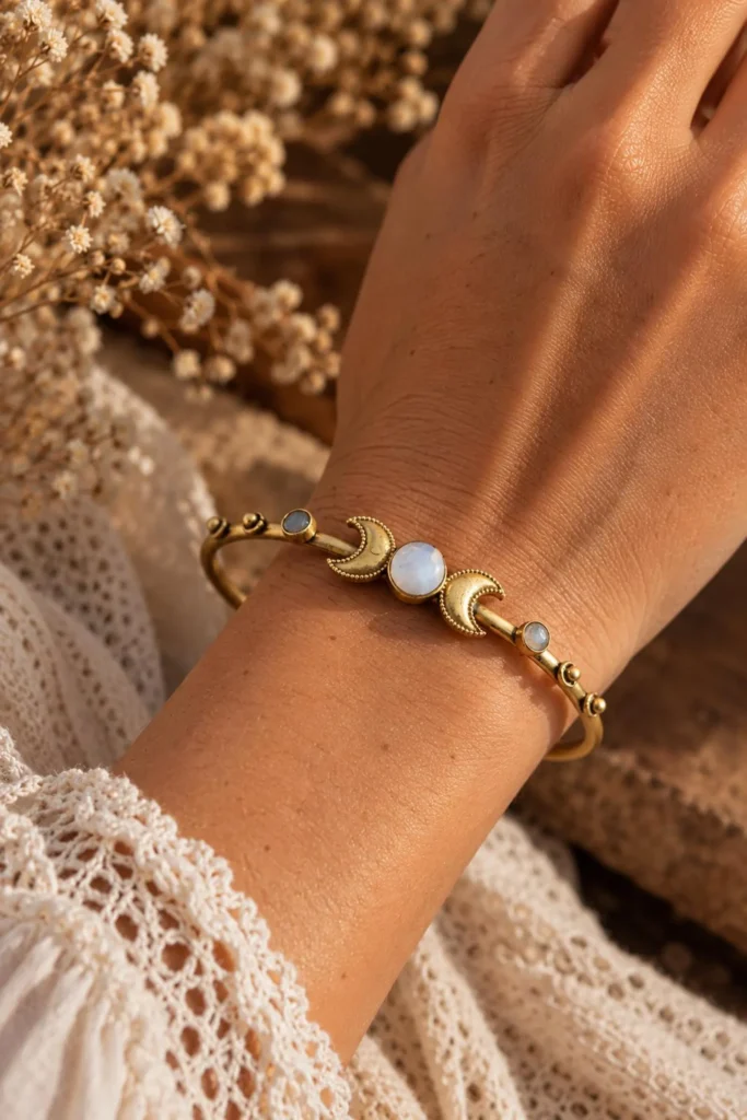 Triple Labradorite Cuff Bracelet