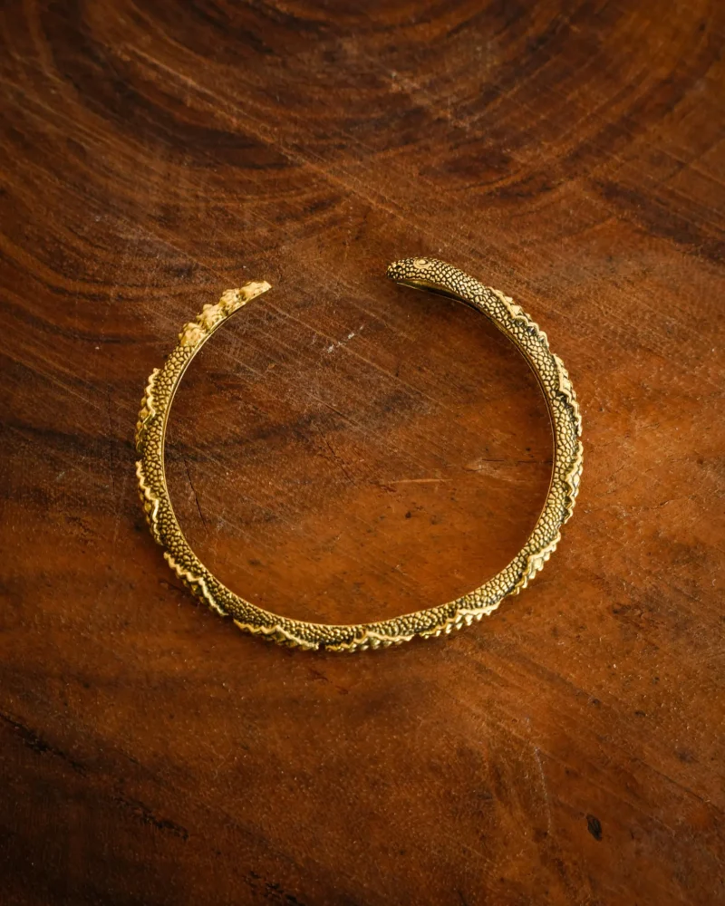 Silver Plated Brass Snake Cuff