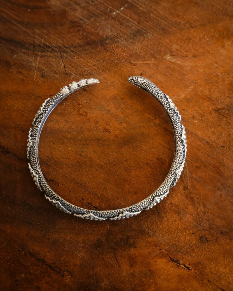 Silver Plated Brass Snake Cuff