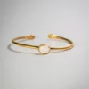 Moonstone Brass Cuff Bracelet