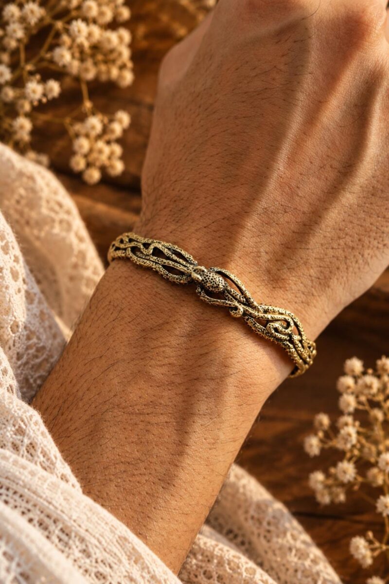 Antique Octopus Cuff Bracelet