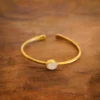 Moonstone Brass Cuff Bracelet